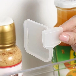 Adjustable translucent PP clip-on refrigerator drawer organizers for side door storage