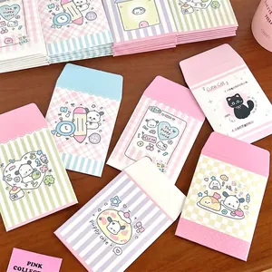 Cute cartoon animal paper envelopes for K-pop cards and photos in pastel macaron colors