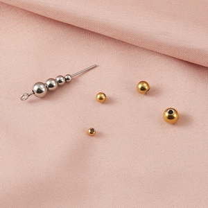 303 Stainless Steel Round Spacer Beads Hollow Through Hole Loose Beads For DIY Bracelet Necklace Jewelry Making