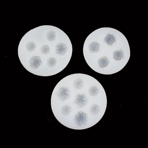 3-piece round silicone molds for candy, cream, and mini biscuit DIY dessert decorating