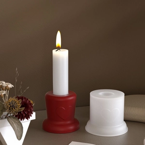 Stampo in silicone per portacandele fai-da-te con base a forma di cuore in resina