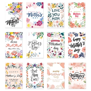 Happy Mother's Day Greeting Cards Envelopes Stickers Paper Blessing Invitation Cards For Mom Floral Style Party Gift