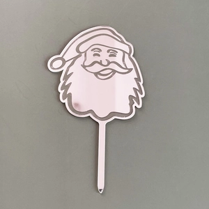 Décoration de gâteau Père Noël en acrylique pour fête de Noël et décoration de pâtisserie.