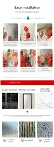 Detailed guide for applying festive static PVC window decals with New Year motifs