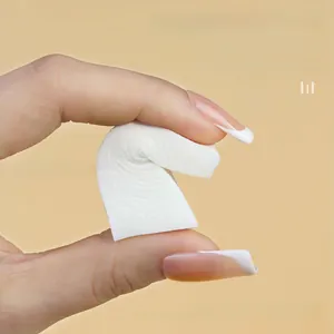 Macro detail showing high elasticity and resilience of a white nail gradient sponge tool