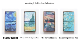 Comparison of Van Gogh notebook collection including Starry Night and Almond Blossoms
