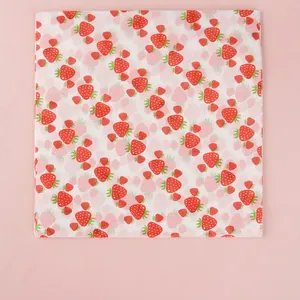 50 sheets of food grade greaseproof burger wrapping paper with red strawberry pattern