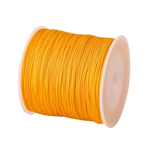 Roll of bright orange 0.8mm nylon cord for handmade jewelry and DIY crafts