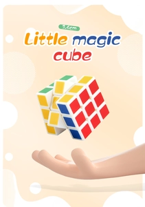 Macro detail of a 3.4cm mini speed cube with vibrant colors and smooth rotation mechanism