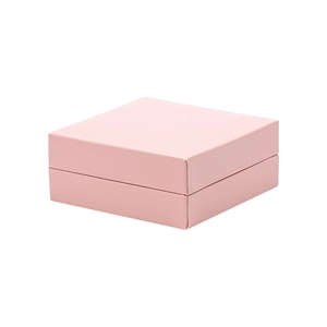 Elegant pink square jewelry gift box for rings and charms with premium matte finish