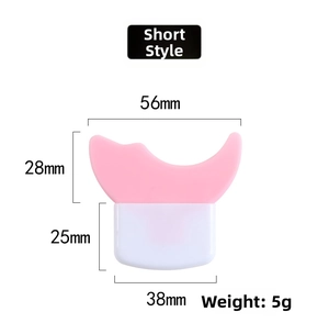 Detailed dimension guide for silicone eyelash tool showing 56mm width and 5g weight