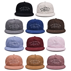Corduroy baseball caps with cactus embroidery in eleven assorted vibrant colors