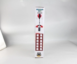 Detailed view of the boxing set package listing accessories and boxing speed ball components