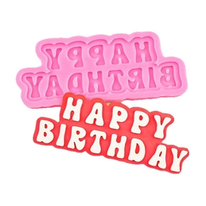 Stampo in silicone per lettere maiuscole Happy Birthday decorazione torta in 3D