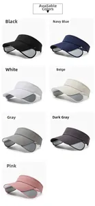 Outdoor sun visor hats in multiple colors with retractable wide brim for UV protection