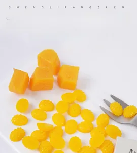 Cubes et tranches de mangue miniatures pour bricolage et accessoires de cuisine
