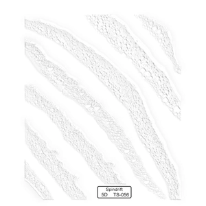 Detail of 5D embossed Spindrift nail sticker TS-056 with wave texture and white relief