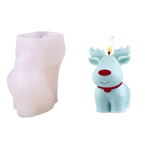 Christmas reindeer silicone mold for DIY handmade candles and aromatherapy decorations