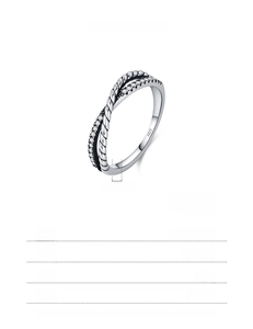 Detailed view of S925 sterling silver twisted ring showing 1.60mm thickness and 1.70g weight