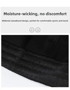 Macro detail of the wide moisture-wicking sweatband inside the vintage baseball cap
