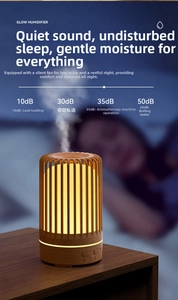 Ultra-quiet 30dB wood grain birdcage aromatherapy diffuser with warm night light