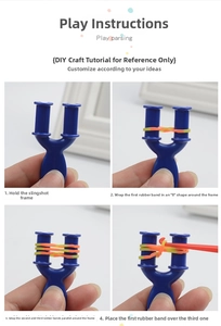 DIY loom band kit featuring blue Y-loom and red hook for handmade creative bracelet weaving