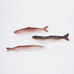 Realistic miniature loach fish pendants set in three natural colors for creative keychains