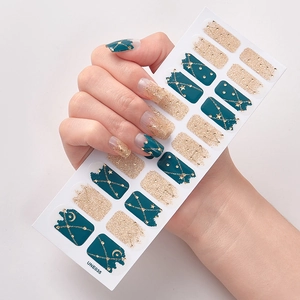 Self-Adhesive Environmental Resin Nail Stickers Multicolor Heart Star Shell Flower Pattern Full Wrap Nail Art Decals For Women DIY Manicure