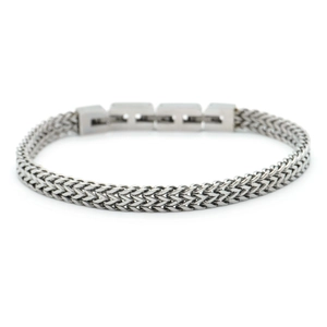 Bracciale da uomo in acciaio inossidabile da 6 mm con catena a serpente e osso di drago