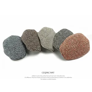 Classic tweed newsboy caps for men and women in five versatile multi-color options