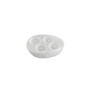 4-hole woven basket egg storage box resin silicone mold for DIY Easter egg holder crafts