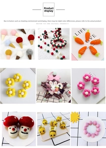 Detailed collection of colorful 5cm wool felt DIY Christmas ornaments and accessories