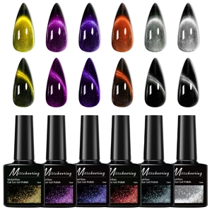 Cat Eye Gel Polish Magnetic Shimmer Nickel Free Glitter Nail Art Manicure Tool Long Lasting Shiny