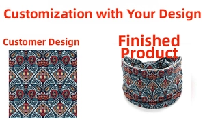 Detail of African paisley print headband showing both digital design and finished textile