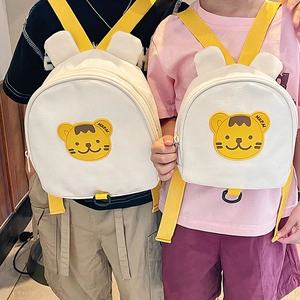 Cute Cartoon Animal Kids Backpack Canvas Anti-Lost Small School Bag For Toddlers Boys Girls Kawaii Casual Travel Mini Knapsack