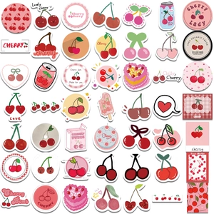 90 autocollants cerise imperméables pour agendas et ordinateurs avec designs de desserts
