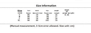 Size chart for halter sleeveless mini dress with bust, waist, and hip measurements in cm