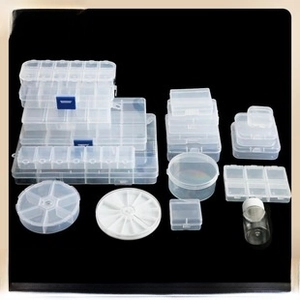 Various shapes of transparent acrylic storage containers for DIY beads and accessories