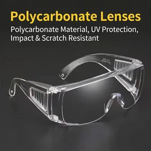 Protective safety goggles with anti-fog PC lenses and ANSI Z87.1 impact resistance