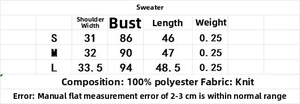 Tableau des tailles détaillé pour débardeur en tricot sans manches à motif losanges