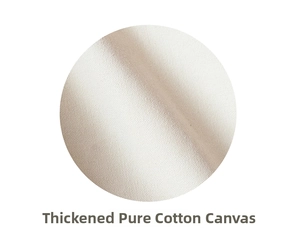 Close-up of thick natural cotton canvas fabric showing a durable woven texture in off-white