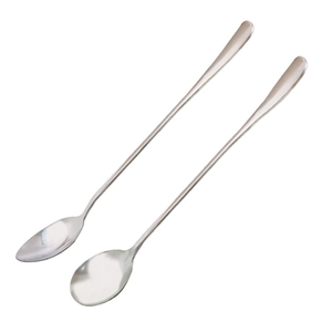Cucchiai in acciaio inox a manico lungo lucidato per miscelare caffè e dessert