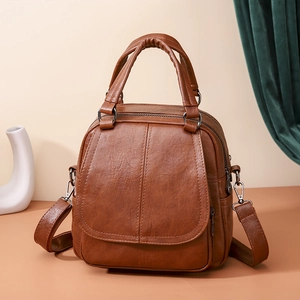 Mochila Mujer Cuero PU Suave Moda Gran Capacidad Viaje Escuela Retro Impermeable Antirrobo Bolso Elegante