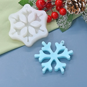 Snowflake silicone mold for DIY baking and cake decorating with festive winter theme