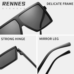 Kids square oversized fashion sunglasses with reinforced metal hinges and black frame