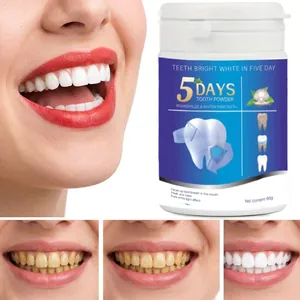 Polvere sbiancante per denti da 80g per alito fresco e cura dentale in 5 giorni
