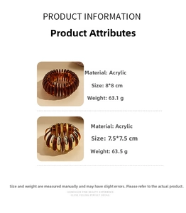 Detailed size and weight specs for amber acrylic geometric bangles in bohemian style