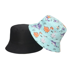 Bobs noir et bleu avec imprimé dinosaure de dessin animé pour femmes et étudiants