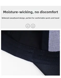 Macro detail of the wide moisture-wicking sweatband inside a breathable baseball cap