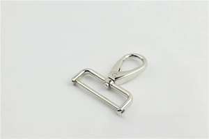Polished silver metal swivel snap hook for handbag straps and hardware accessories